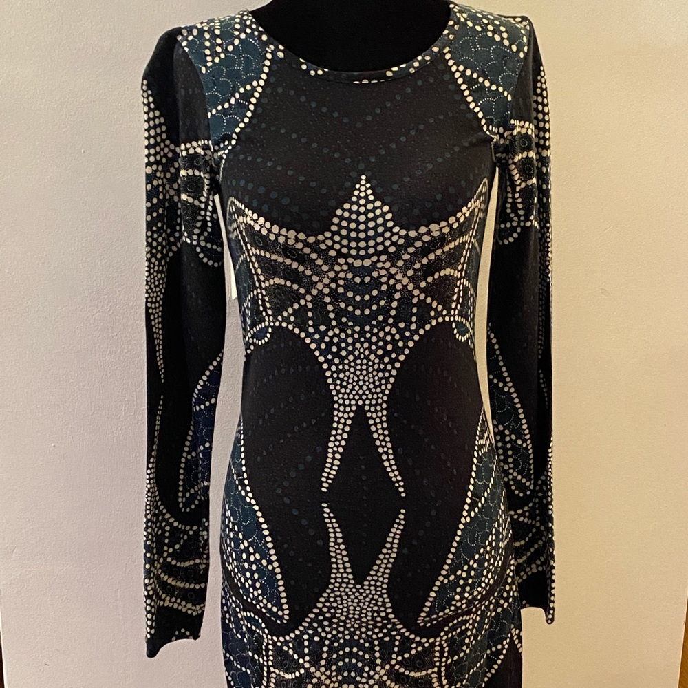 French Connection Long Sleeved Printed Dress